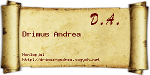 Drimus Andrea névjegykártya